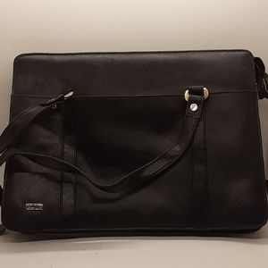 phillippe black leather handbag